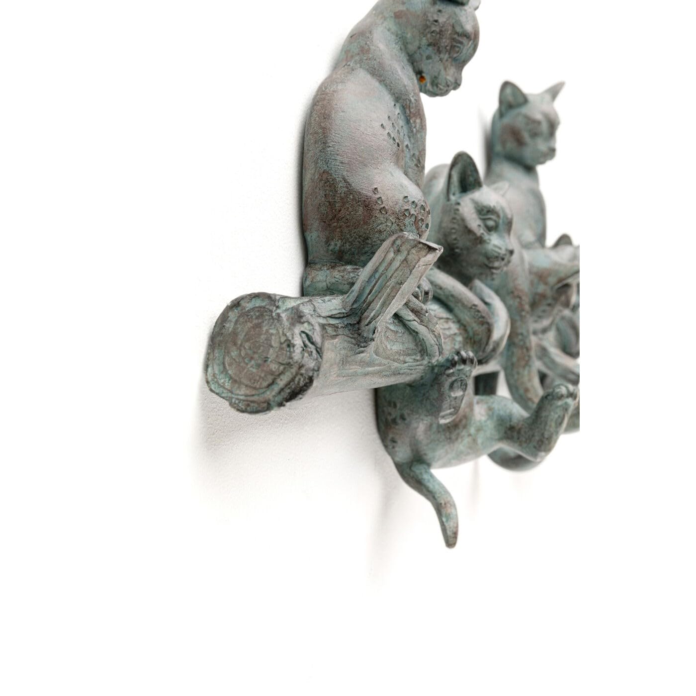 Kare Design Wall Hook Rack Cats Life, Grey, 42 cm, Cat Motif, Home Decor, Wall Organizer, Funny Sculpture, for Coat and Hat