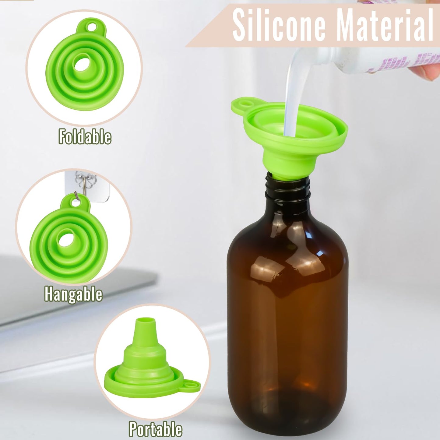 benlidoner 4 Pack Amber Soap Dispenser, 500ml Liquid Soap Dispenser
