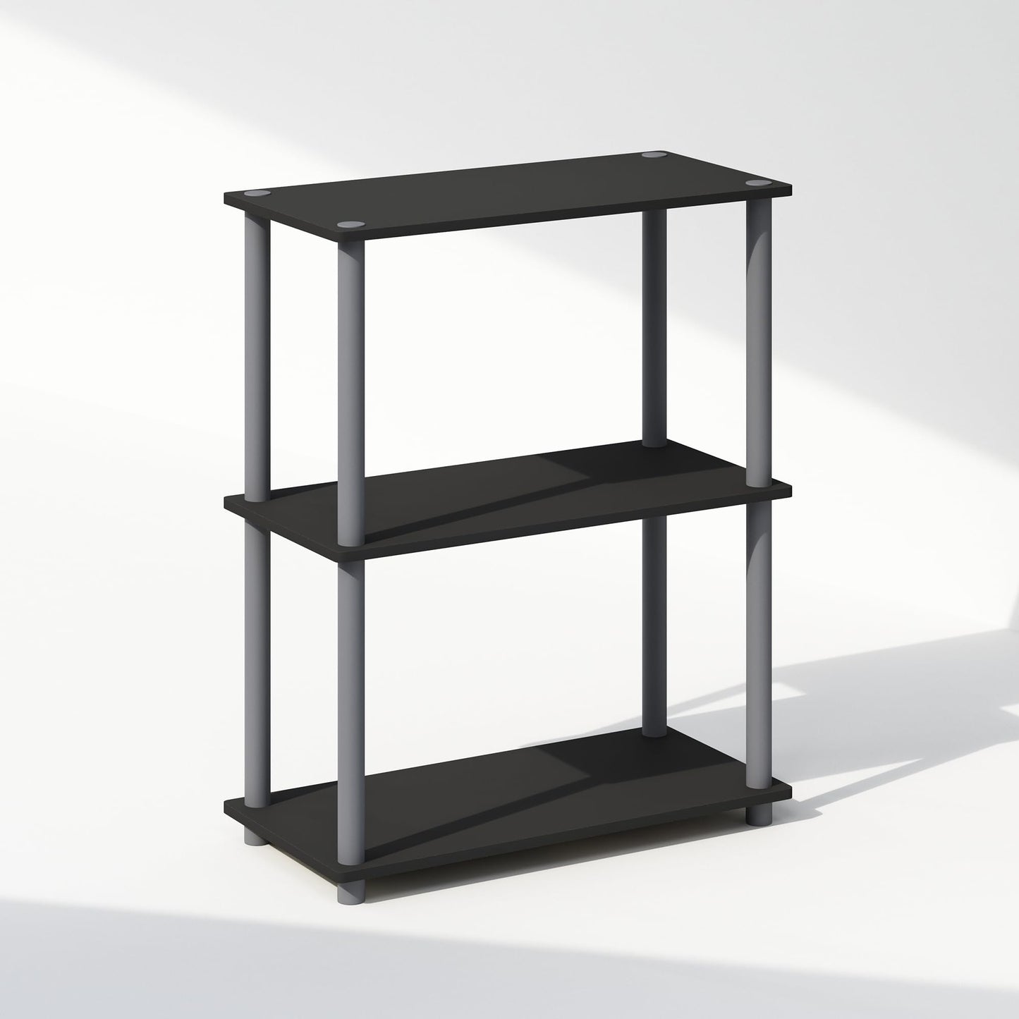 Furinno TURN-N-TUBE Book Shelf, 3-Tier Bookshelf, Bookcase with Multipurpose Compact Display Rack, 29.46 x 59.94 x 75.18 cm, for Living Room, Bedroom