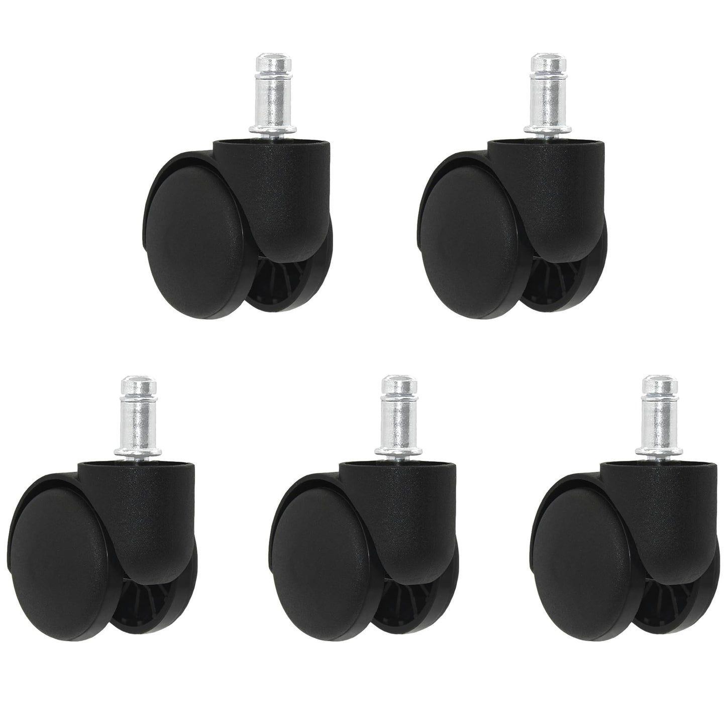 5 PCS Office Chair Caster Wheels,11mm Standard Size Chair Casters