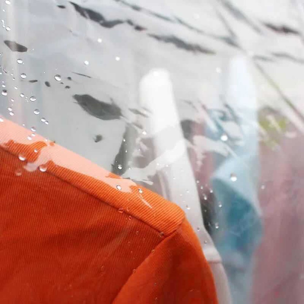 Ruibo Clear Clothes Rail Cover with 2 Durable Zippers Waterproof Dustproof Small Size 47.2" x 20" x 60"