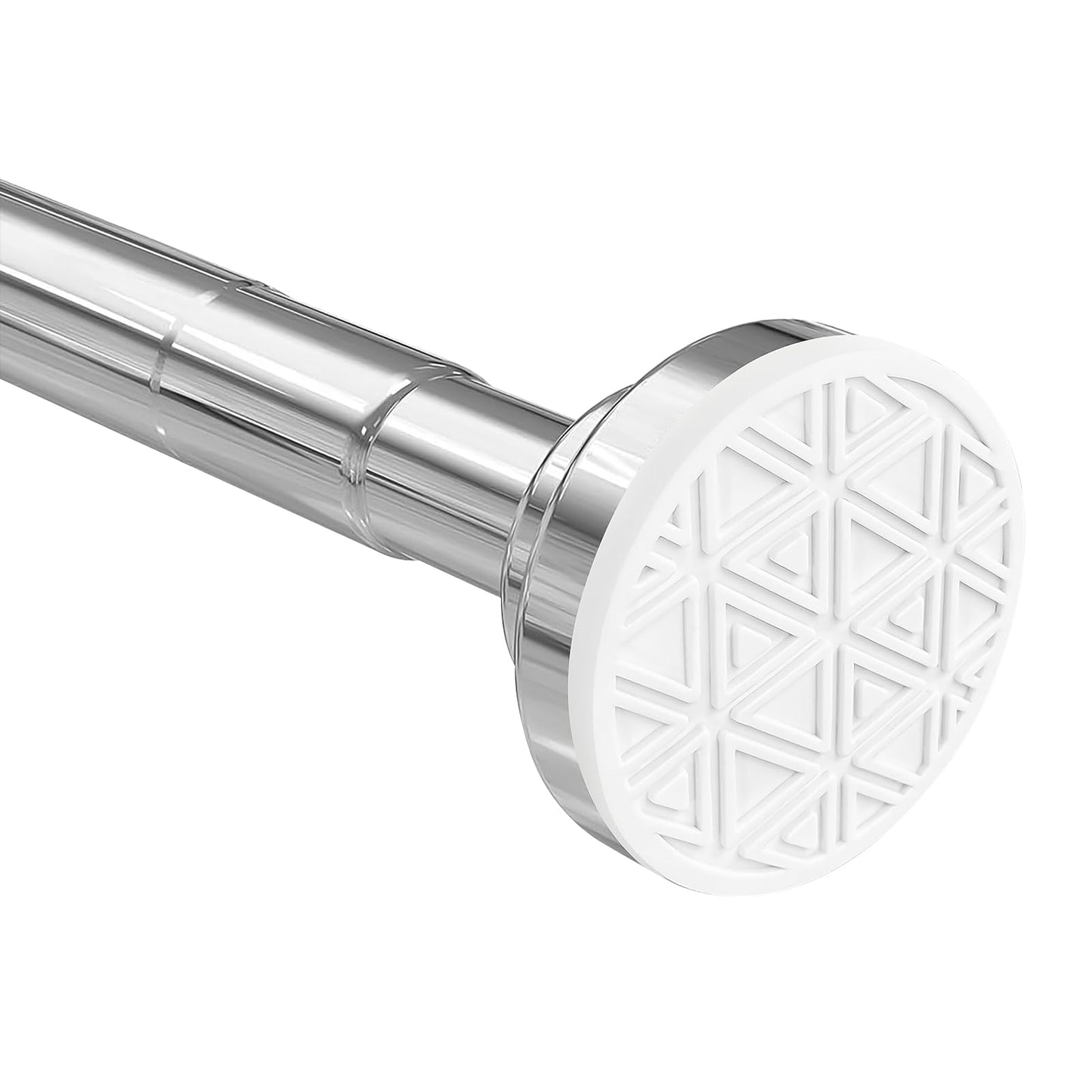 Shower Curtain Rod Extendable 47-133cm/18-52inch, Non-Slip, Never Rust, Tension Curtain Rod, No Drilling,304 Stainless Steel, Never Collapse,for