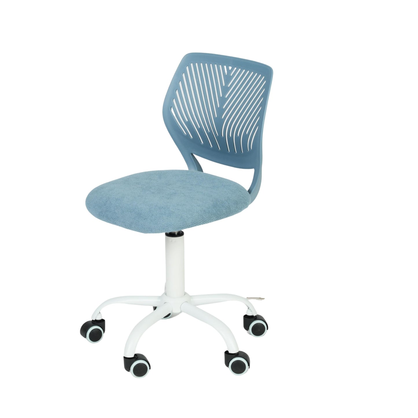FurnitureR Gaming Chair, PP Hollow Backrest, Adjustable Height, Ergonomic Swivel Foam Seat, 5 Castors Iron Base, for Reading, Drawing, Gaming