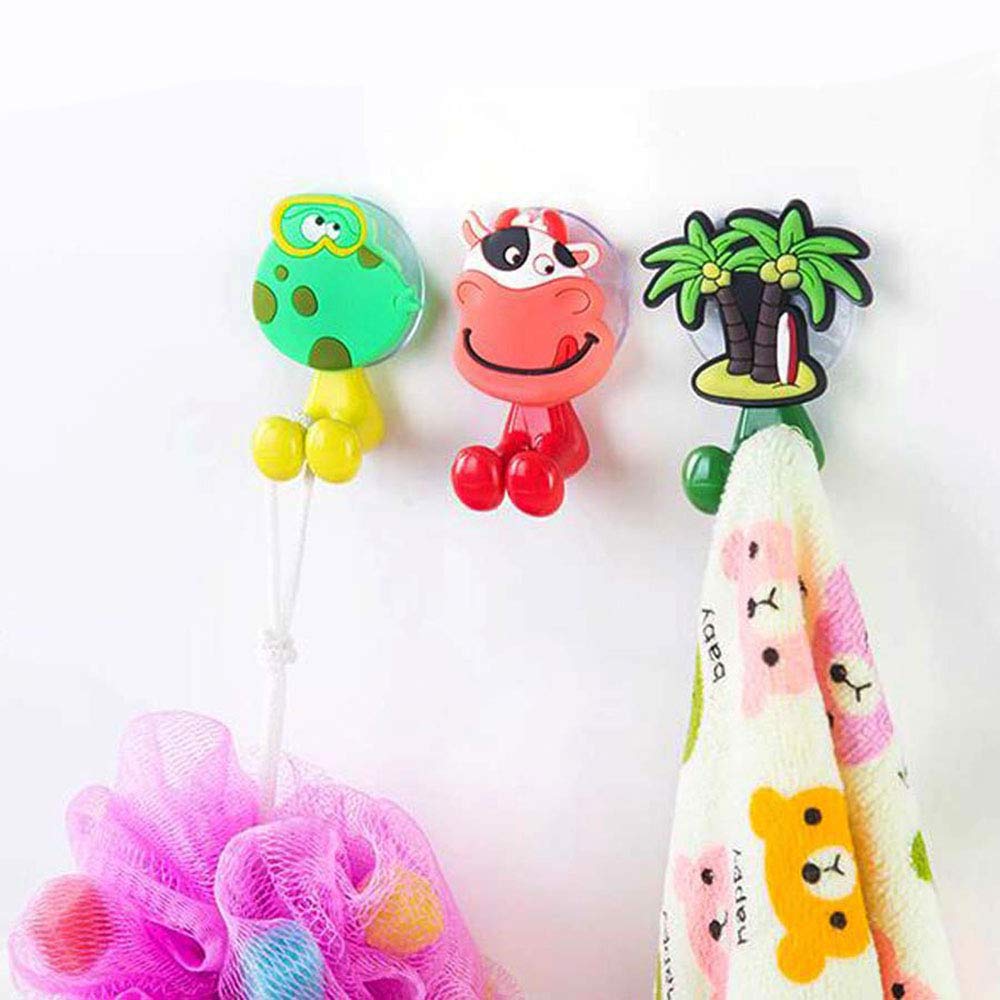 Toothbrush Holder for Kids, Cute Animal Wall Mounted Toothbrush Holder With Suction Cup (9 Pack Animal Random)
