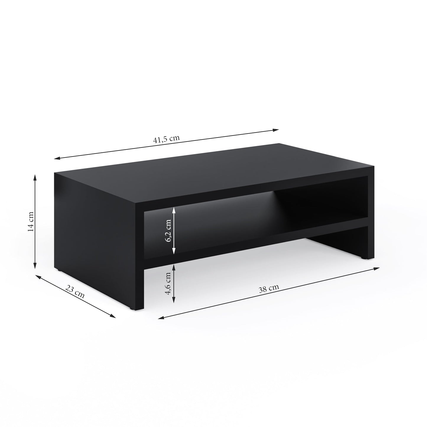 ComfortCove Monitor Stand, 2 Tiers Computer Monitor Riser, Black