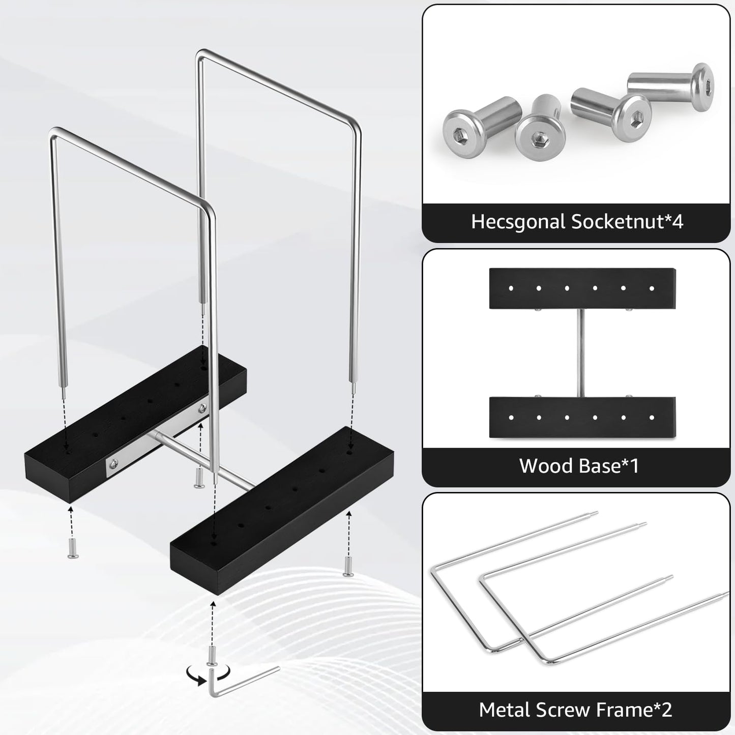 Vinyl Record Storage Holder, Vinyl Album Display Stand for 35 Single LPs