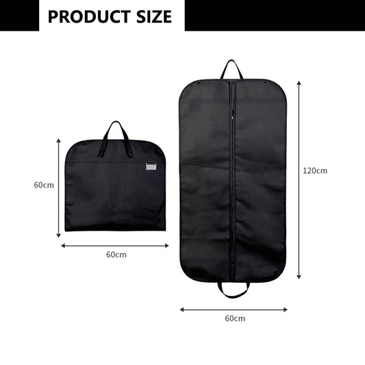 1 Pcs Suit Carrier Bag,Breathable Garment Suit Clothes Covers Bags,120 * 60cm suit covers for men,Black Zipped Foldover Breathable Multi-Use Garment