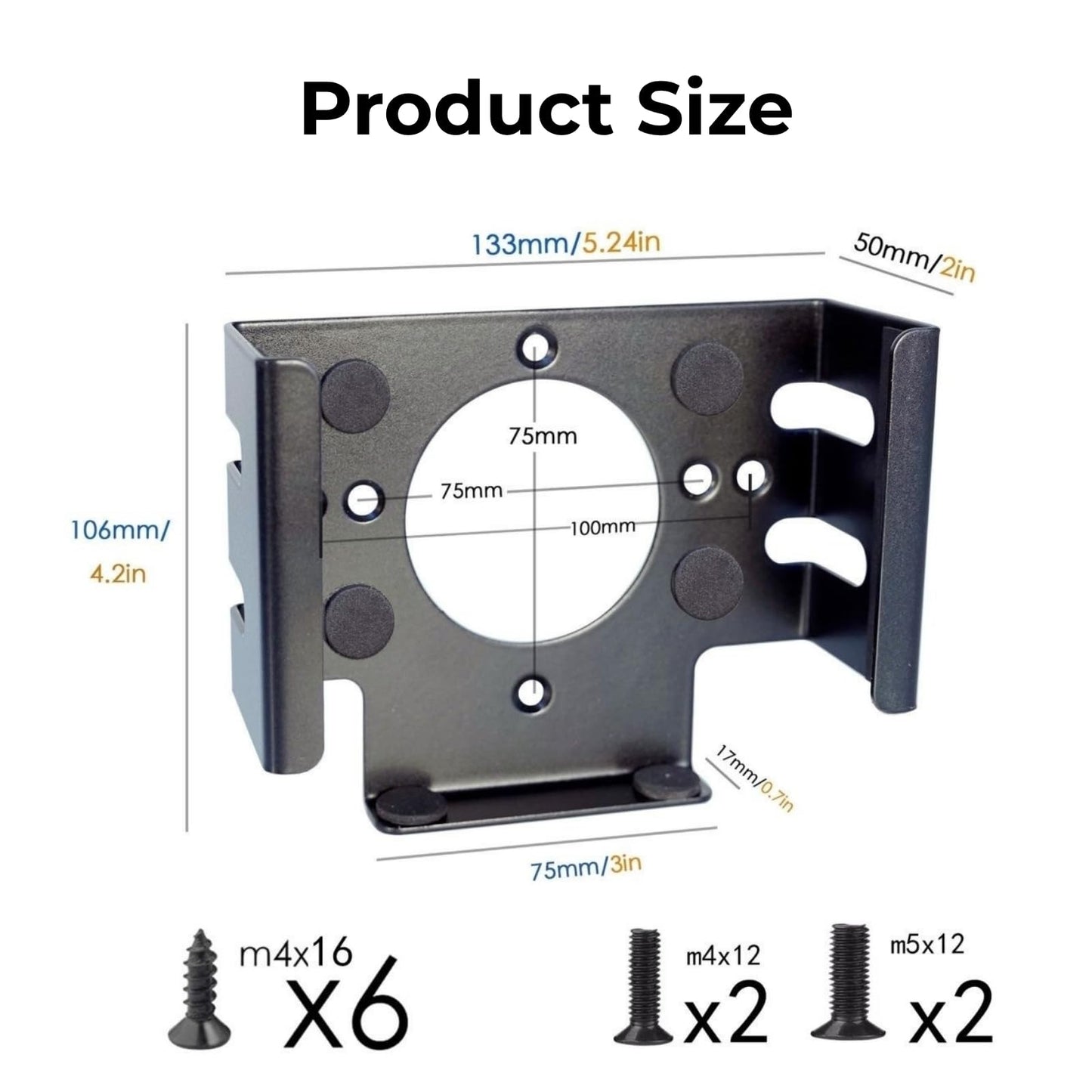VVGAOGES Aluminum Alloy Stand for Mac Mini M4/M4 Pro - Under Desk Mount Bracket with Cooling Design & Desktop Optimization (Black)