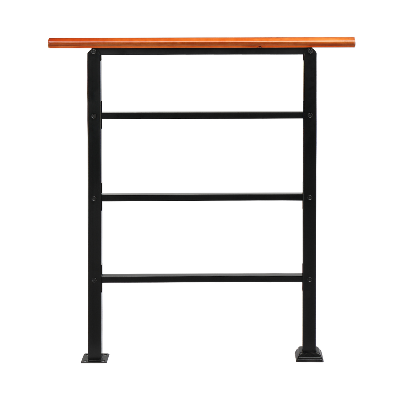 【Replace 80617397】Handrails for Outdoor Steps, Wrought Iron Solid Wood Hand Railing for Concrete Steps, Porch Steps, Wooden Steps, Fits 1 to 3 Steps