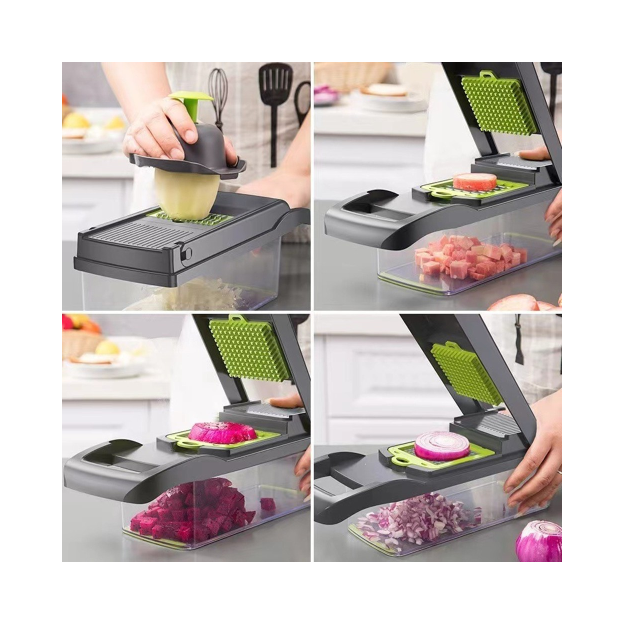 16 in 1 Vegetable Chopper Fruit Salad Mandolin Slicer Food Dicer Cutter Peeler