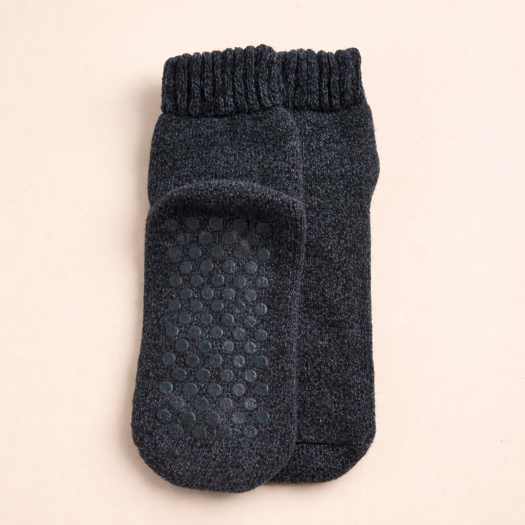 Merino Wool Slipper Socks with Non-Skid (set of 3)