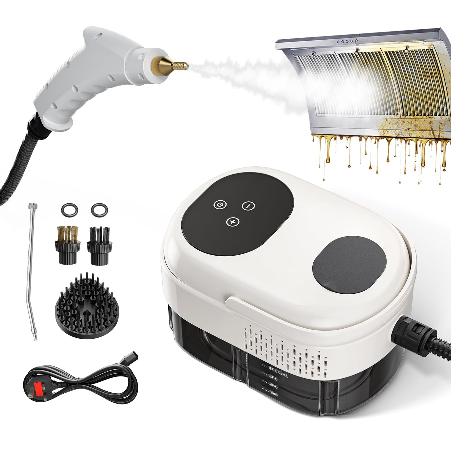 Steam Cleaner Handheld 2500W, Portable Steam Cleaner Handheld with Accessories,3.5 Bar Steamer Cleaning for Floor, Bathroom, Kitchen, Window, Car,