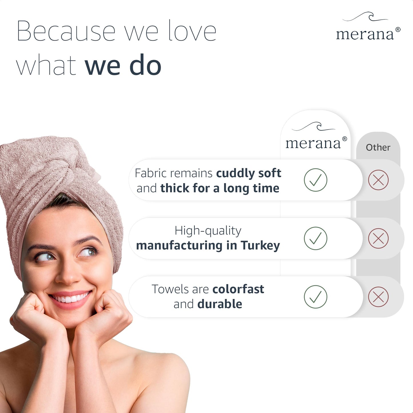 Merana OSLO towel set | quick-drying, soft & lint-free | terry luxury quality | 100% cotton terrycloth | OEKO-TEX | 590 GSM