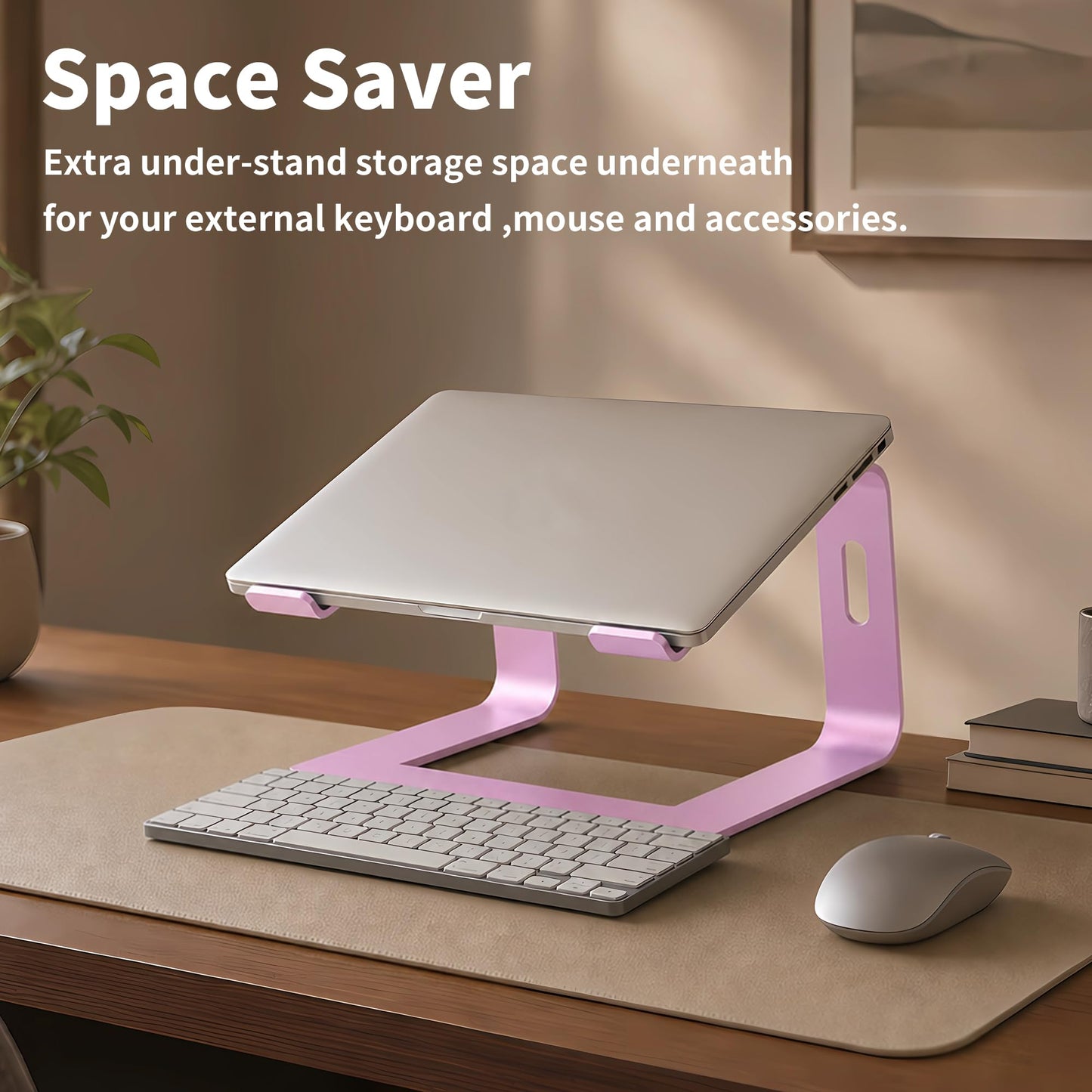 Orionstar Laptop Stand for Desk, Aluminum Laptop Riser, Portable Computer Stand for Apple Mac MacBook Air Pro 10-15.6 Inch Notebook Computer
