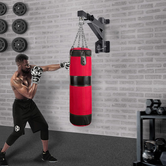 Kipika Heavy Bag Wall Mount - Rotatable Heavy-Duty Boxing Bag Bracket for Home Gym Indoor Use, Adjustable Length for Kickboxing, Muay Thai, and Speed