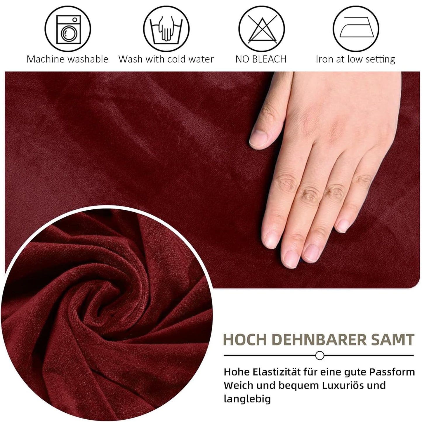 YushengTai Velvet Office Chair Cover, Chair Covers with Armrest, Seat Cover, Office Chair, High Back Seat Cover, Gaming Chair Cover