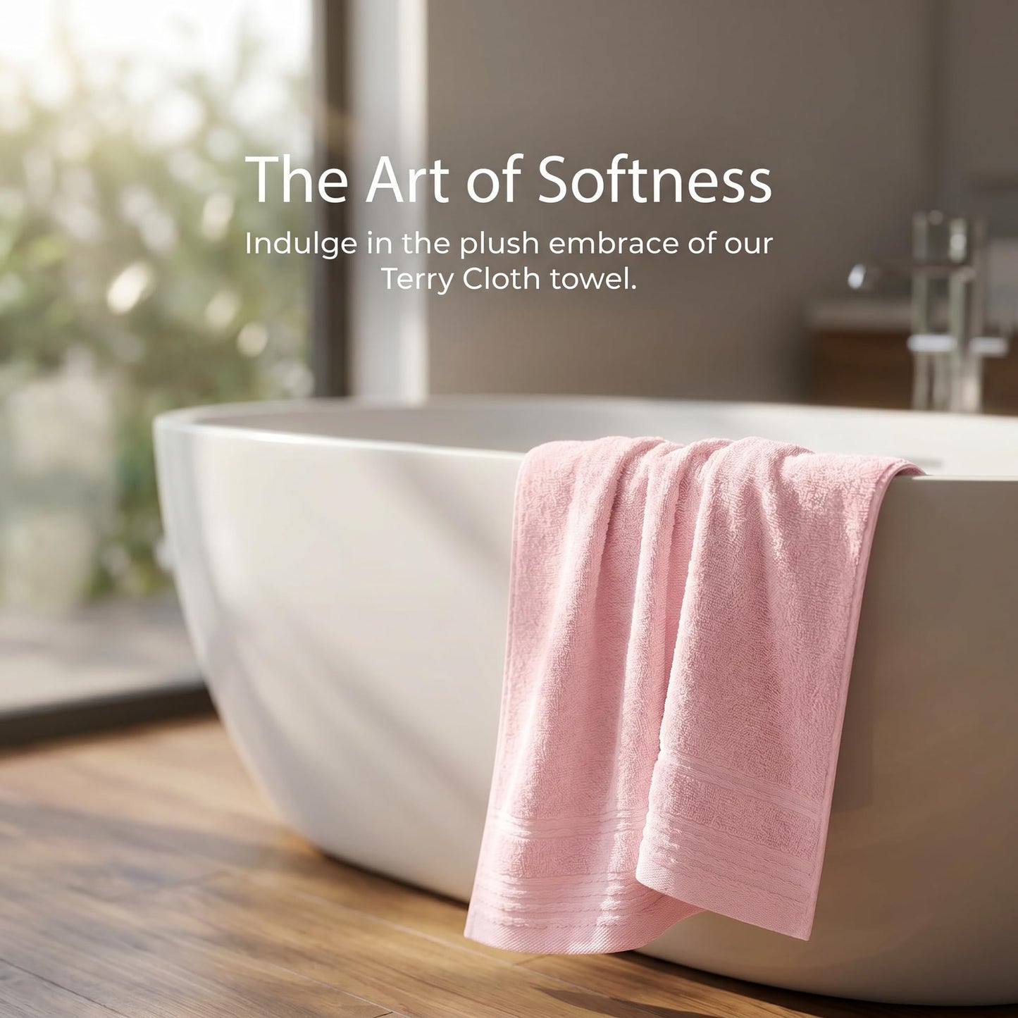 HMETOL Striped Comfort and Quick Drying Hand Towel Set (14 x 30 Inches)