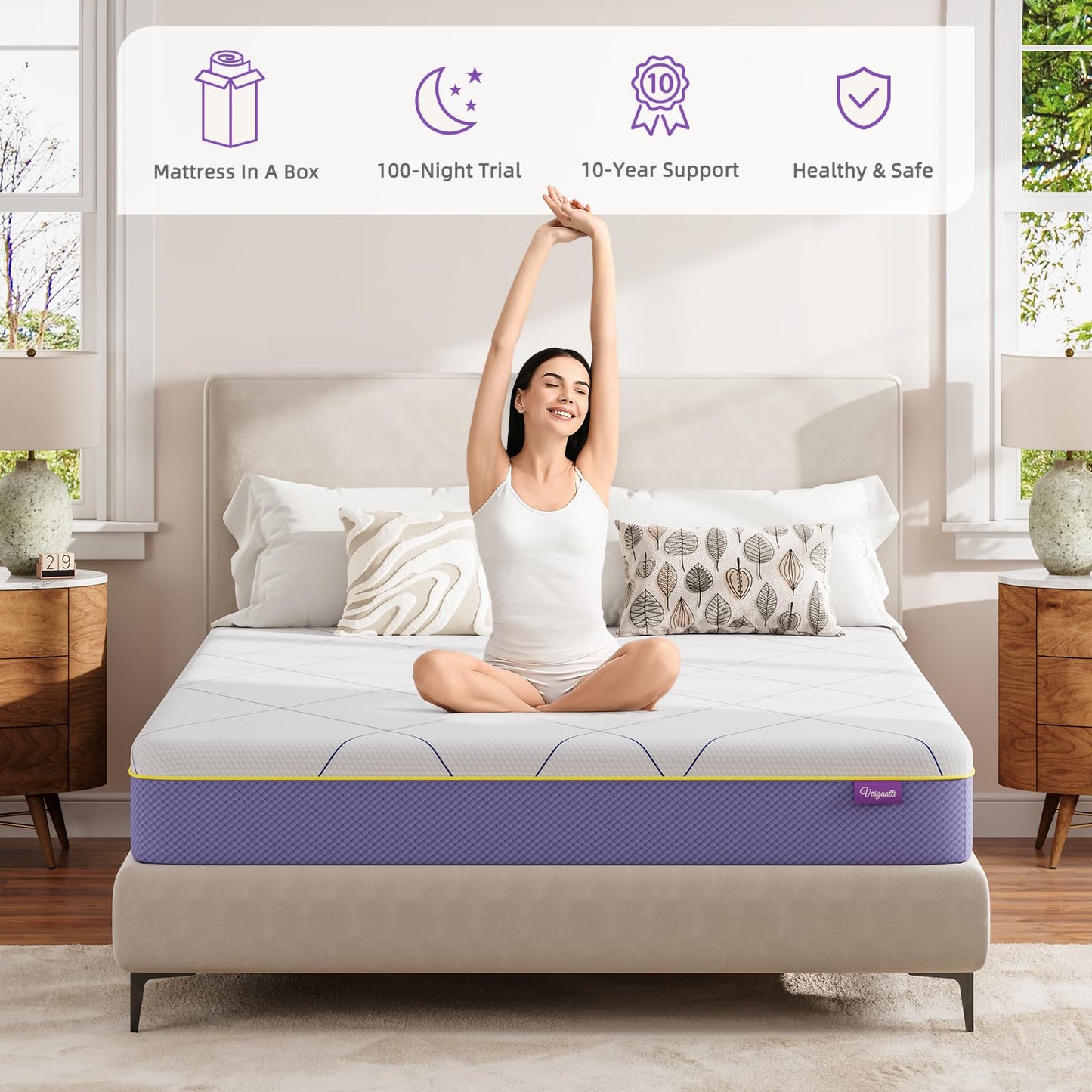 Vesgantti 16CM Cooling Gel Memory Foam Mattress - Small Double, Medium