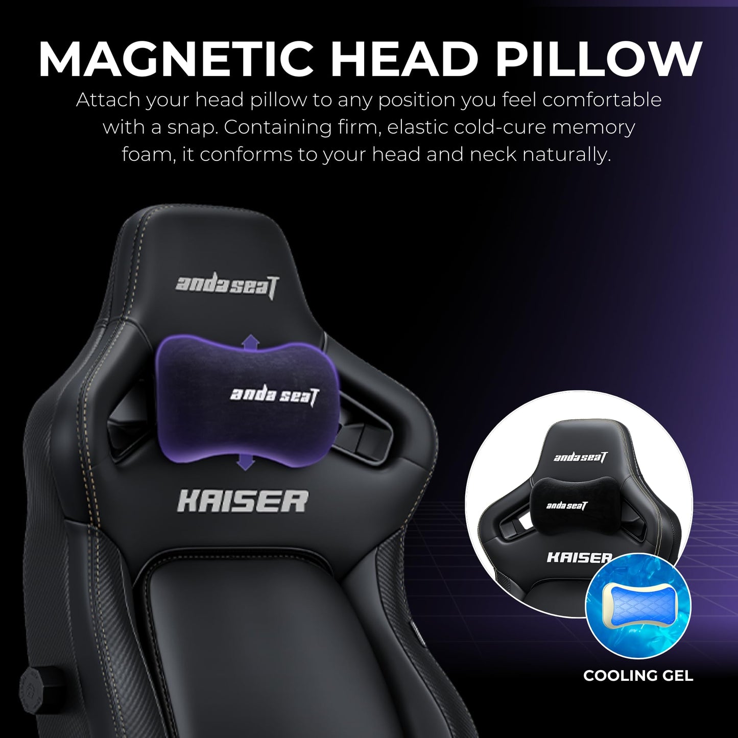 Anda Seat Kaiser 4 Gaming Chair for Adults - Large Reclining Video Game Chairs with 4-Level Pop-Out Lumbar, Linen Fabric
