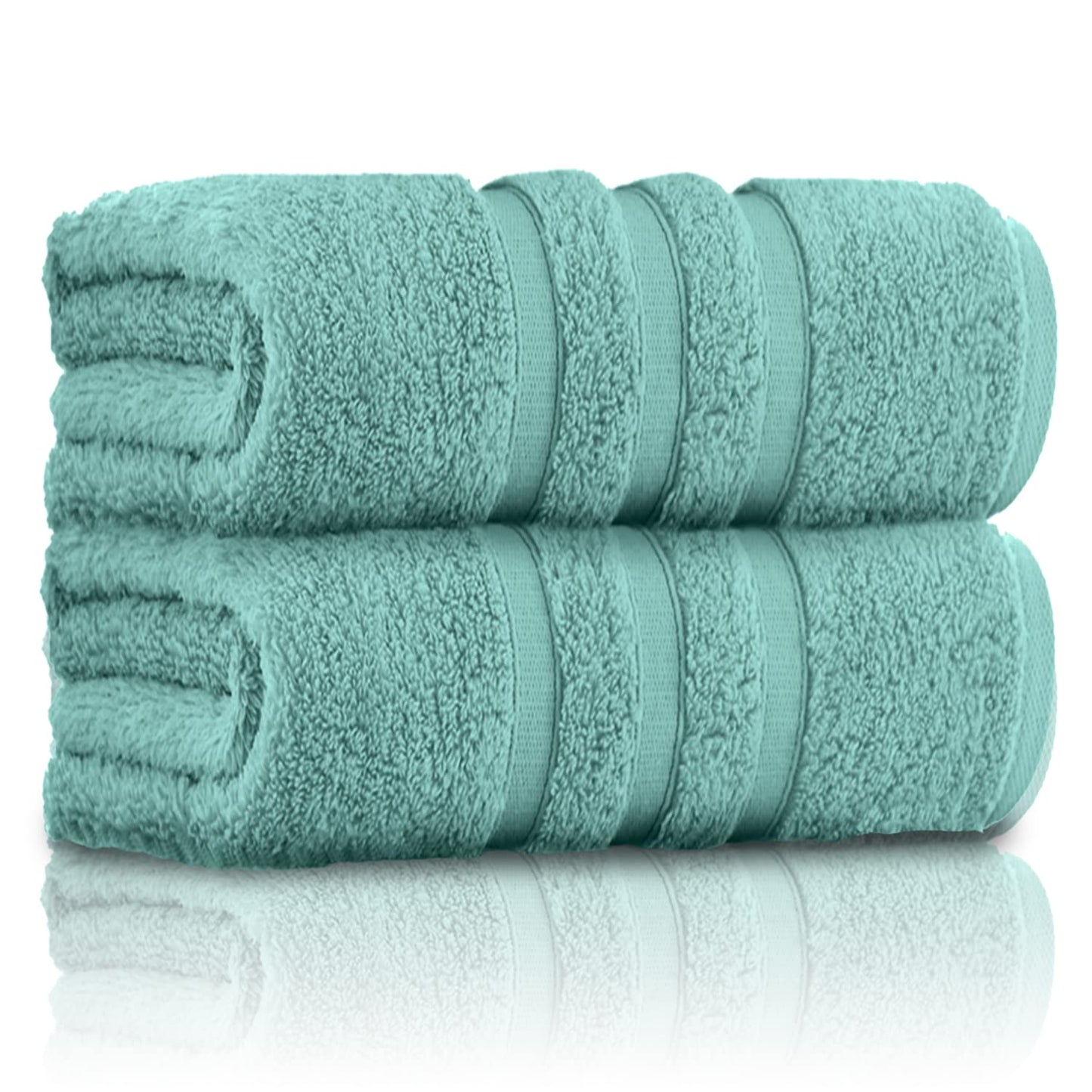 GC GAVENO CAVAILIA 100% Ringspun Cotton, Luxury 550 GSM Zero Twist Towel, Egyptian, Duck Egg, 80x140 Bath Sheet