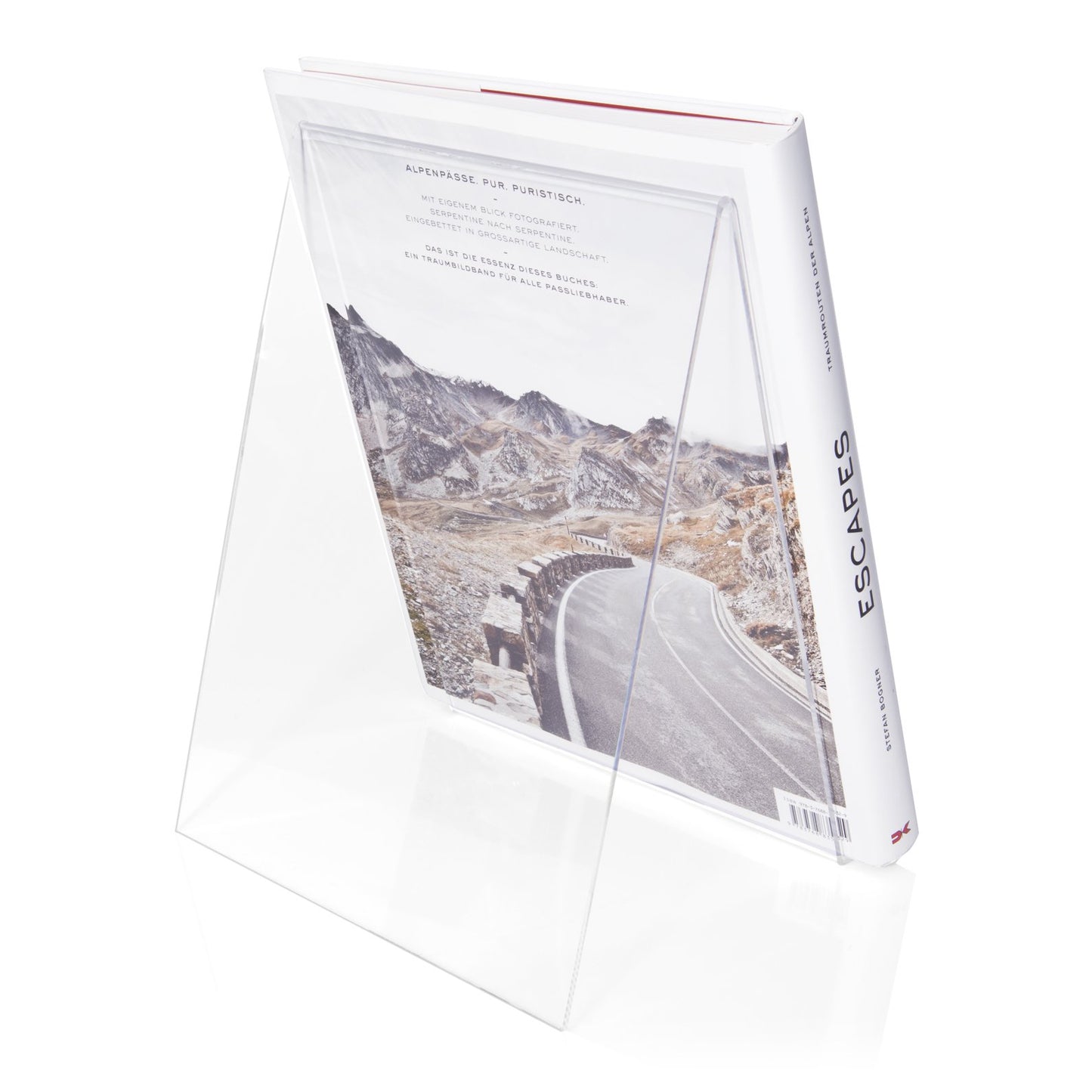 VITAdisplays® DIN A4 book stand/bookend/accountant as a product carrier made from original Plexiglas®.