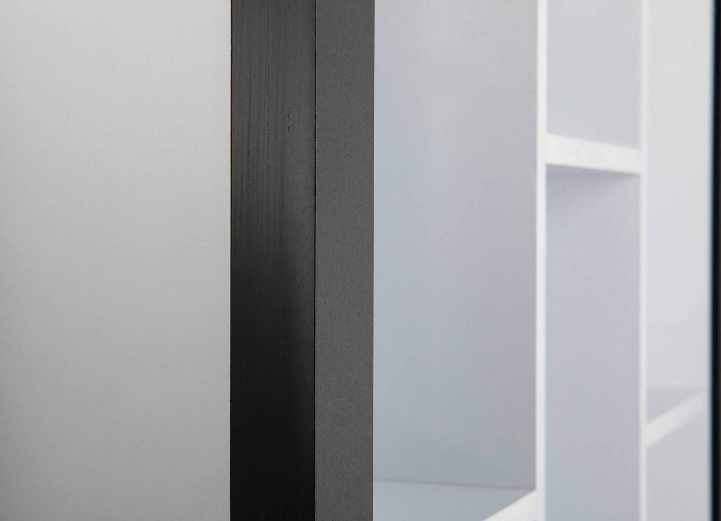 Inter Link 7 Compartments Collector Wall Shelf, Black/White, 66,5 x 13,7 x 66,5 cm