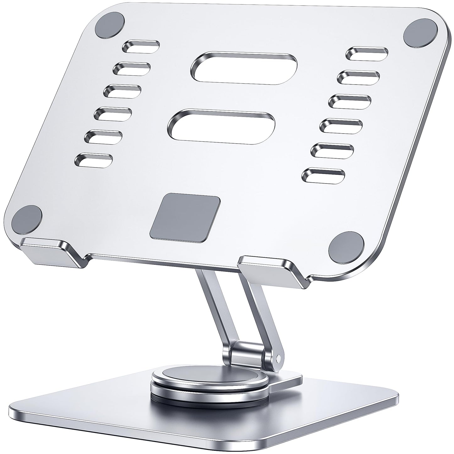 Lucrave Tablet Stand, iPad Stand Holder, Aluminum 360? Rotating Foldable Monitor Stand for Desk Compatible with iPad Pro 10.5, 11, 13, Air Mini 2 3 4