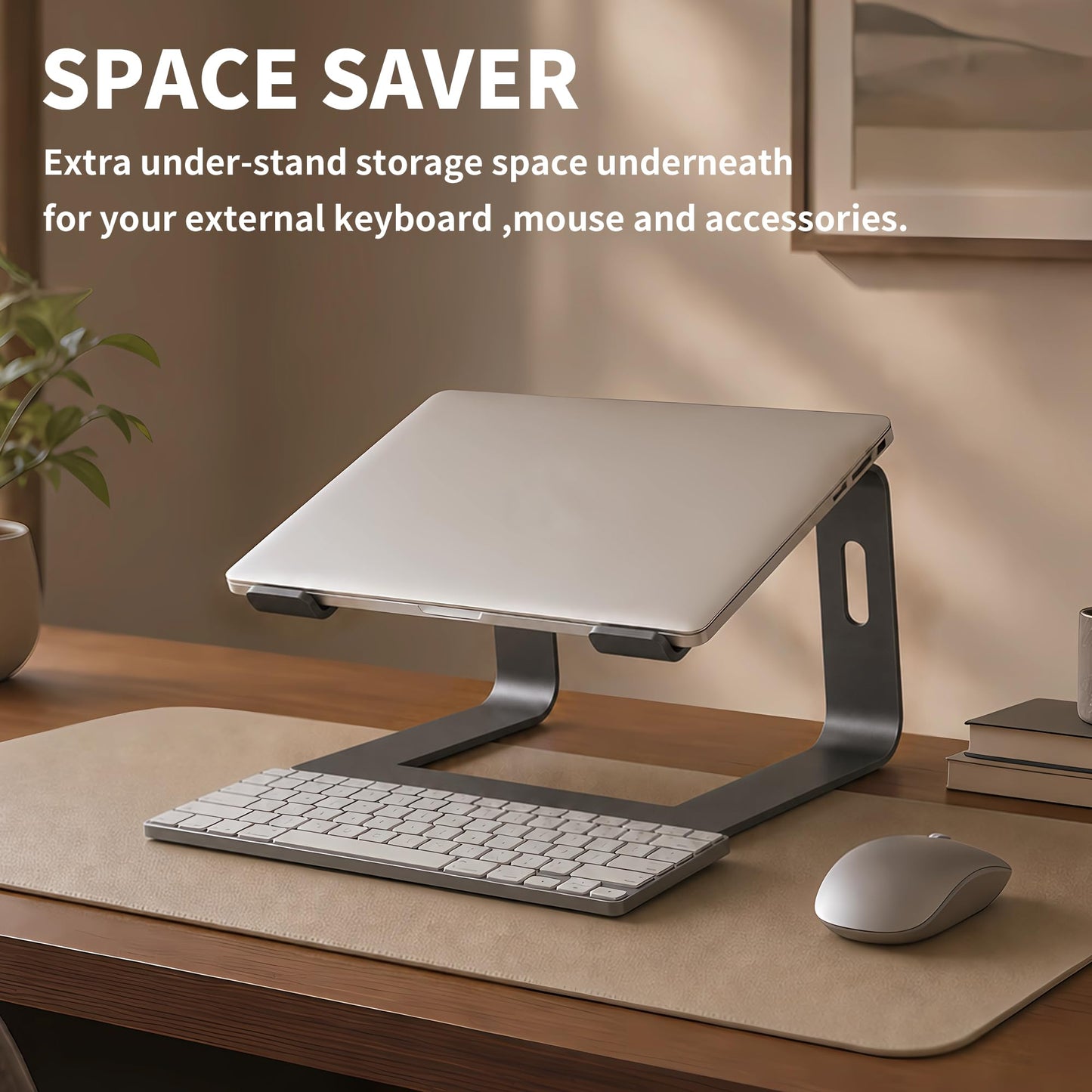 Orionstar Laptop Stand for Desk, Aluminum Laptop Riser, Portable Computer Stand for Apple Mac MacBook Air Pro 10-15.6 Inch Notebook Computer