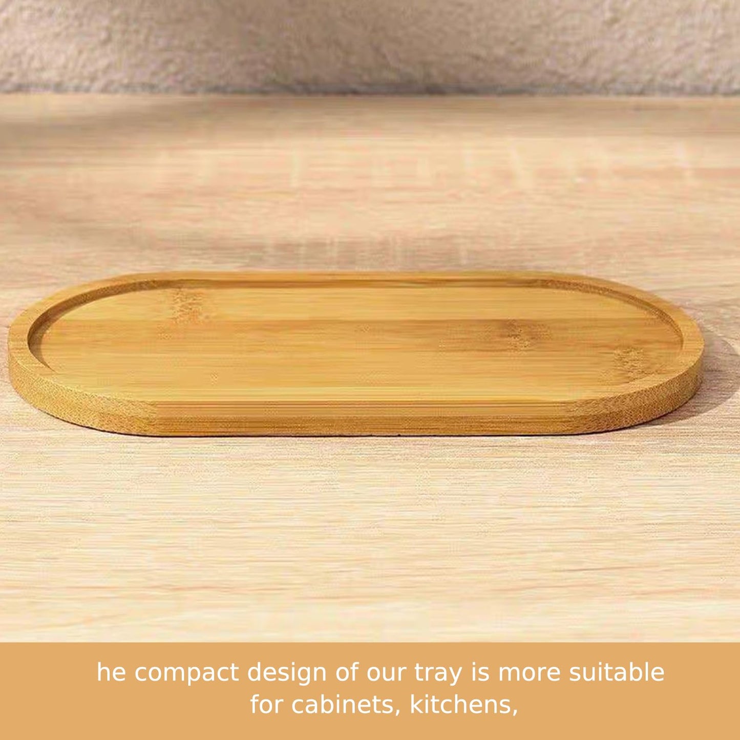 Bamboo Soap Dispenser Tray, Oval Wooden Dish & Dispenser Tray Kitchen Holders Dresser Jewelry Ring Dish, Sink Ring Dish, Dispenser for Shampoo, Soap