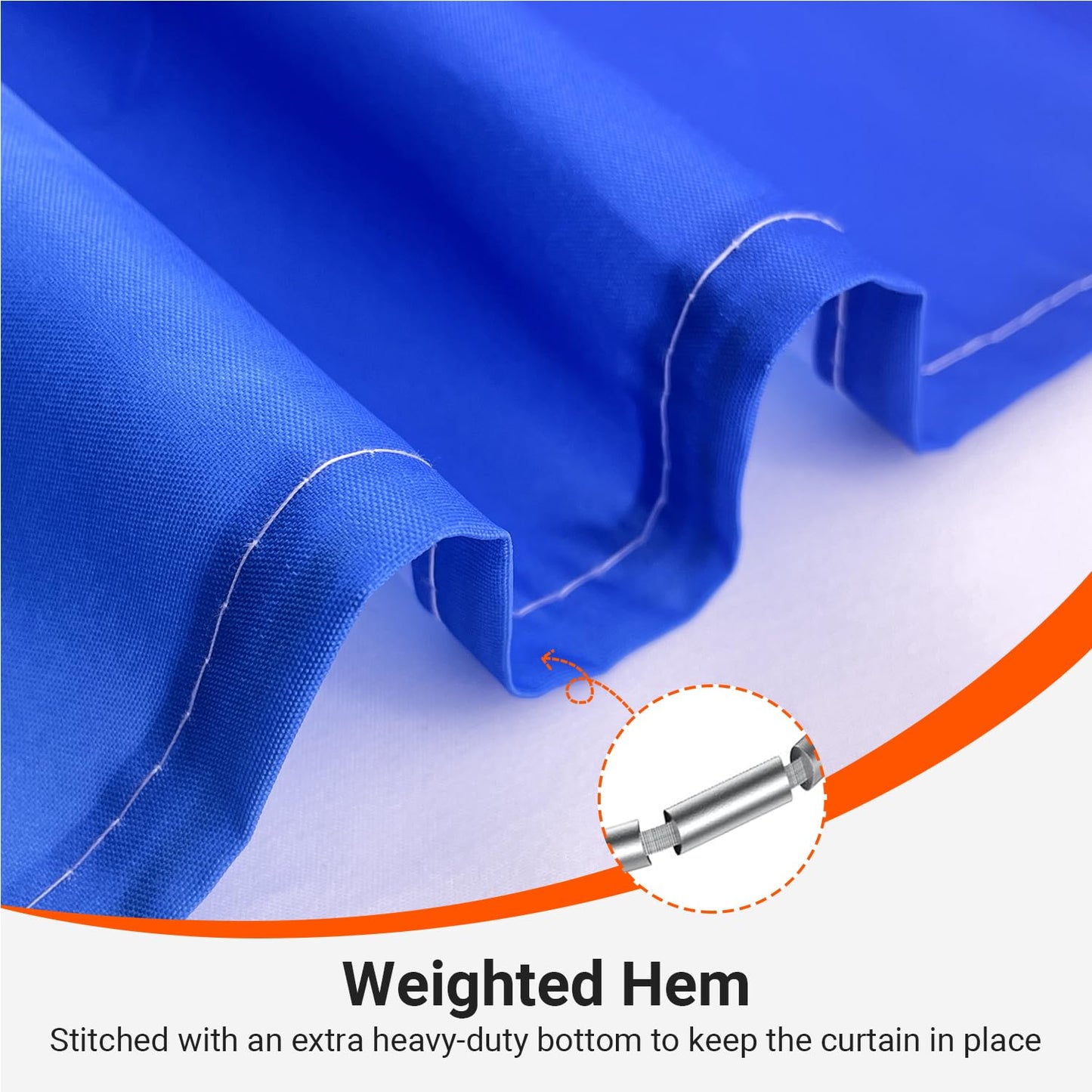 Lerores Shower Curtain, 180 x 200 cm, Beach, Weighted Hem, Anti-Mould Textile, Water-Repellent