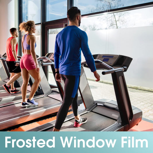 DOWELL Frosted Window Film Privacy Film for Glass Windows 90x400cm, Opaque Frosting Cover for Bathroom Bedroom Kitchen and Office Door, Self Adhesive