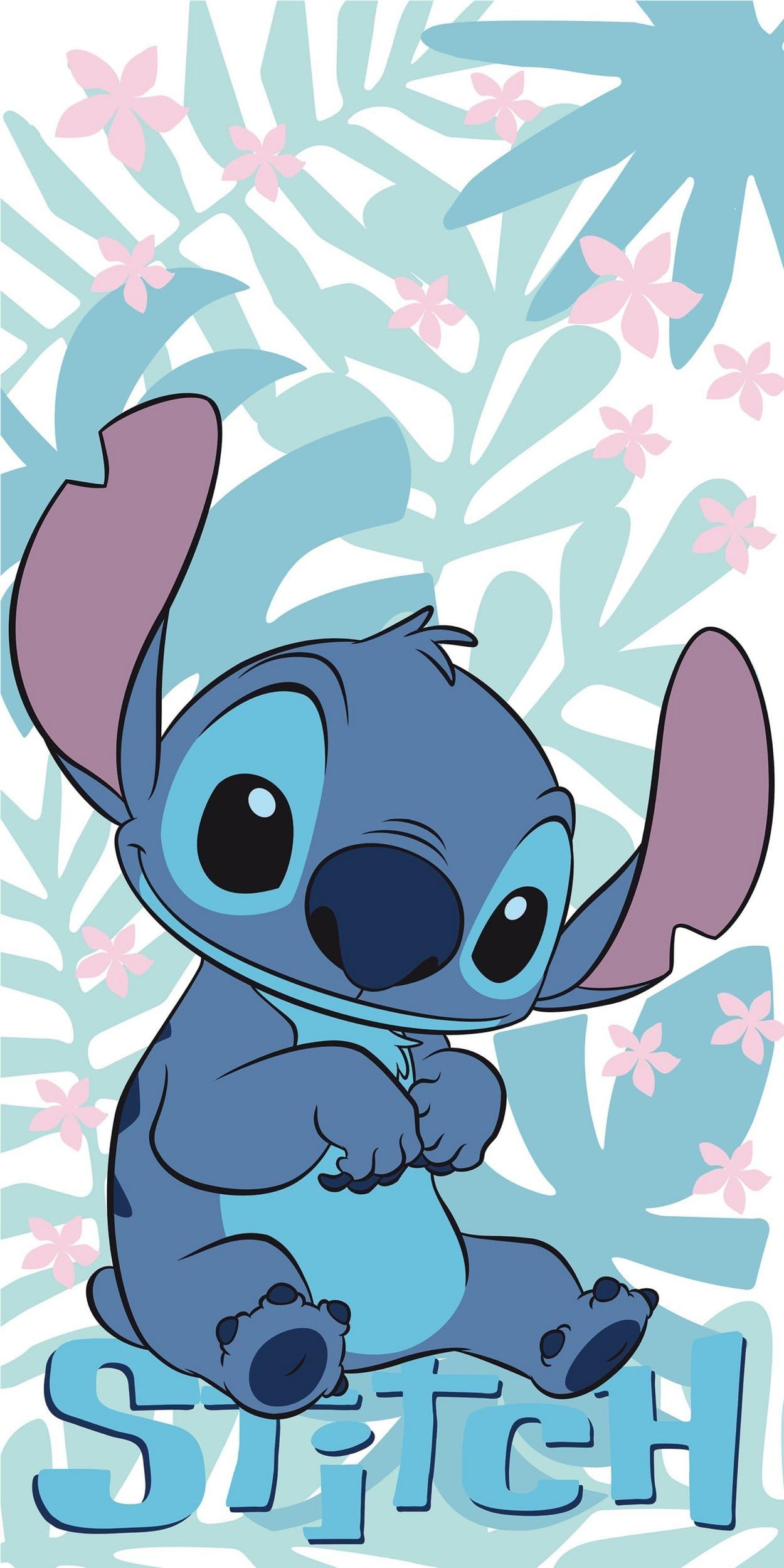 Jerry Fabrics Disney Lilo & Stitch Bath Towel Soft Bath Towel Size: 70 x 140 cm 100% Cotton