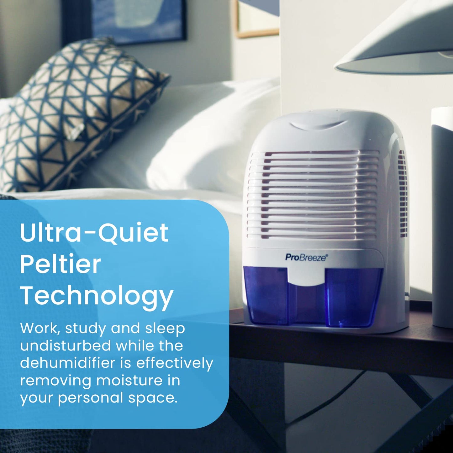 Pro Breeze Dehumidifier 1500ml Portable Air Dehumidifier for Damp, Mould, Moisture in Home, Kitchen, Bedroom, Caravan, Office, Garage, Bathroom,