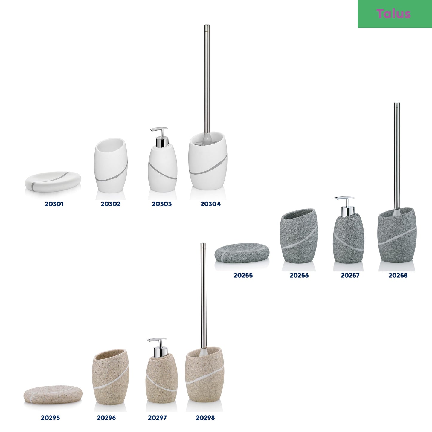 Kela "Talus Poly WC-Set, Plastic, Grey