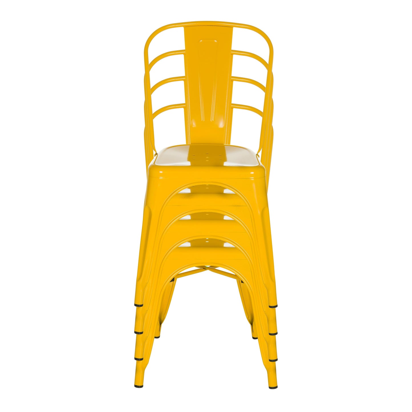 hjh OFFICE bistro chair VANTAGGIO COMFORT metal yellow chair in industry design, stackable, 645091