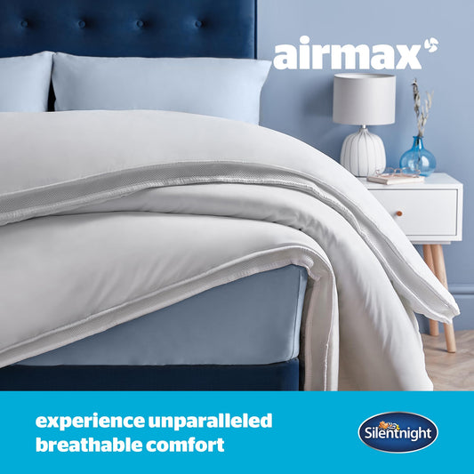 Silentnight Airmax Double Duvet 10.5 Tog Breathable All Season Duvet Quilt with Mesh Sides to Prevent Overheating Machine Washable and