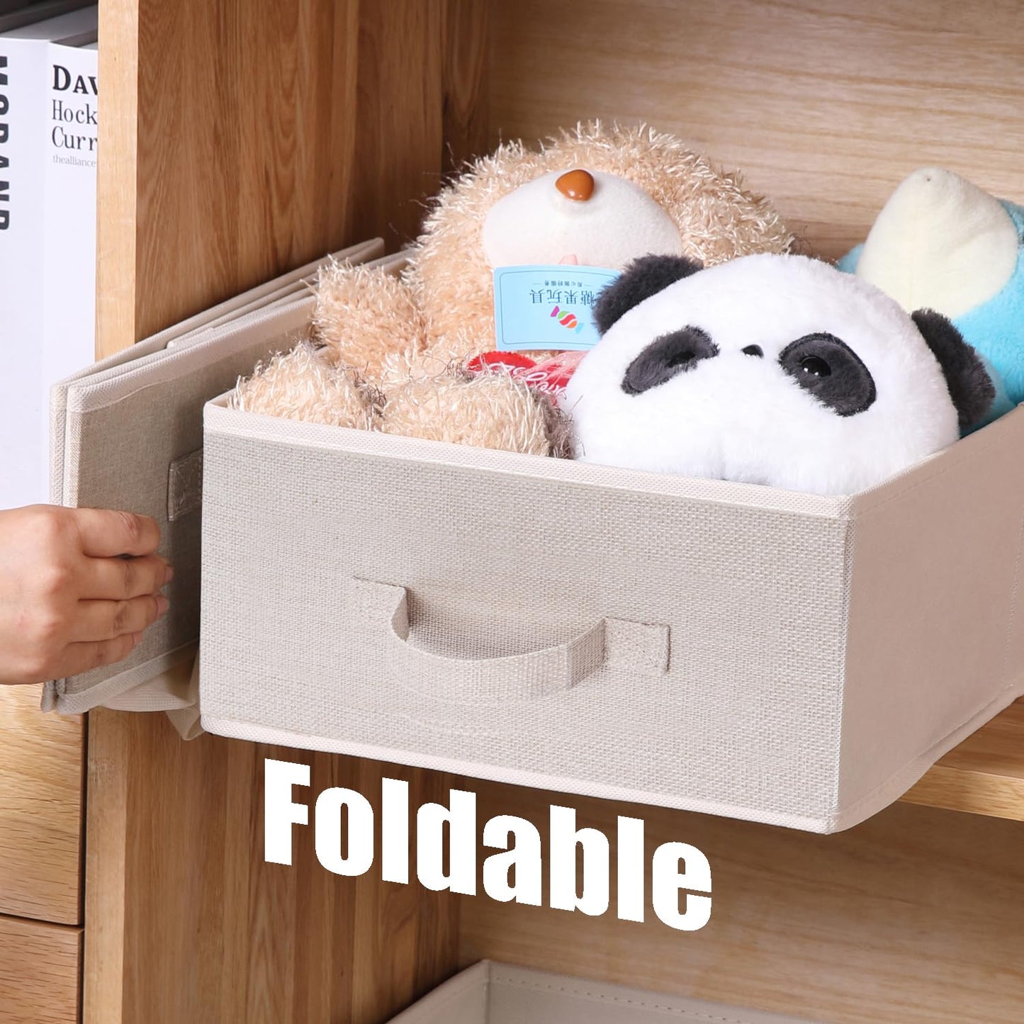 4 PCS Clothes Drawer Organisers Fabric Storage Box for Wardrobe Clothes Toy