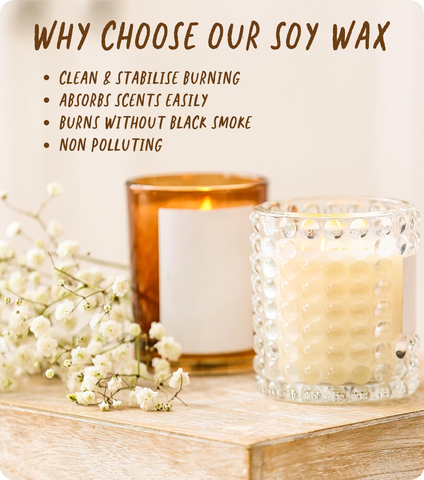 Soy Wax, BOYUJK Premium Natural Candle Wax, 100% Soy Wax for Candle Making from Organic Farm, No additives, Harmless and Pure (10KG)