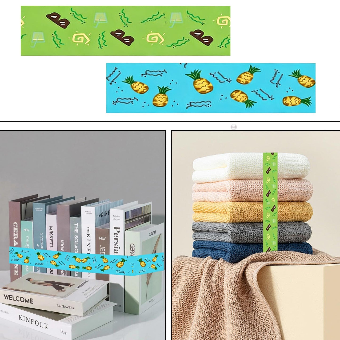 Hedayu Beach Towel Bands Sun Loungers Sunbed Towel Band, 30cm, 2Pcs