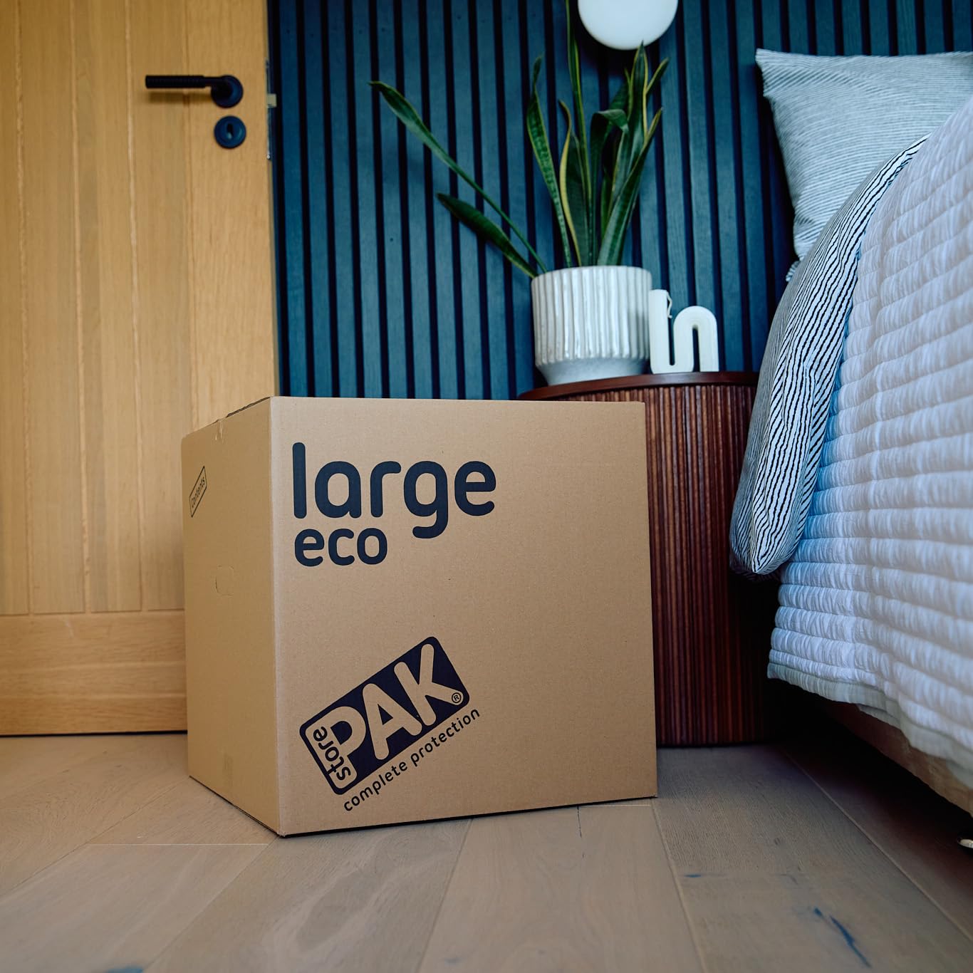 StorePAK Eco Archive Storage Moving Boxes with Handles (Pack of 7) - 64 Litres - 100% Recyclable - H 40.5 x W 40.5 x D 40.5cm - LARGE