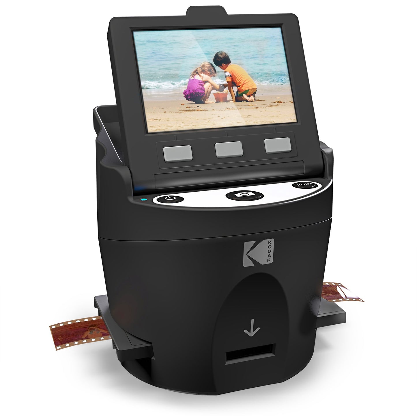 Kodak RODFS35 Digital Film Scanner - Converts 35mm, 126, 110, Super 8 & 8mm Slides & Negatives to JPEG - Includes 3.5-inch LCD & EasyLoad Inserts