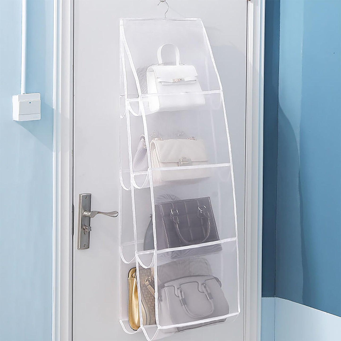 AARAINBOW Hanging Purse Organizer for Closet, 8 Pockets Handbag Organizor, Closet Bag Organizor for Purse