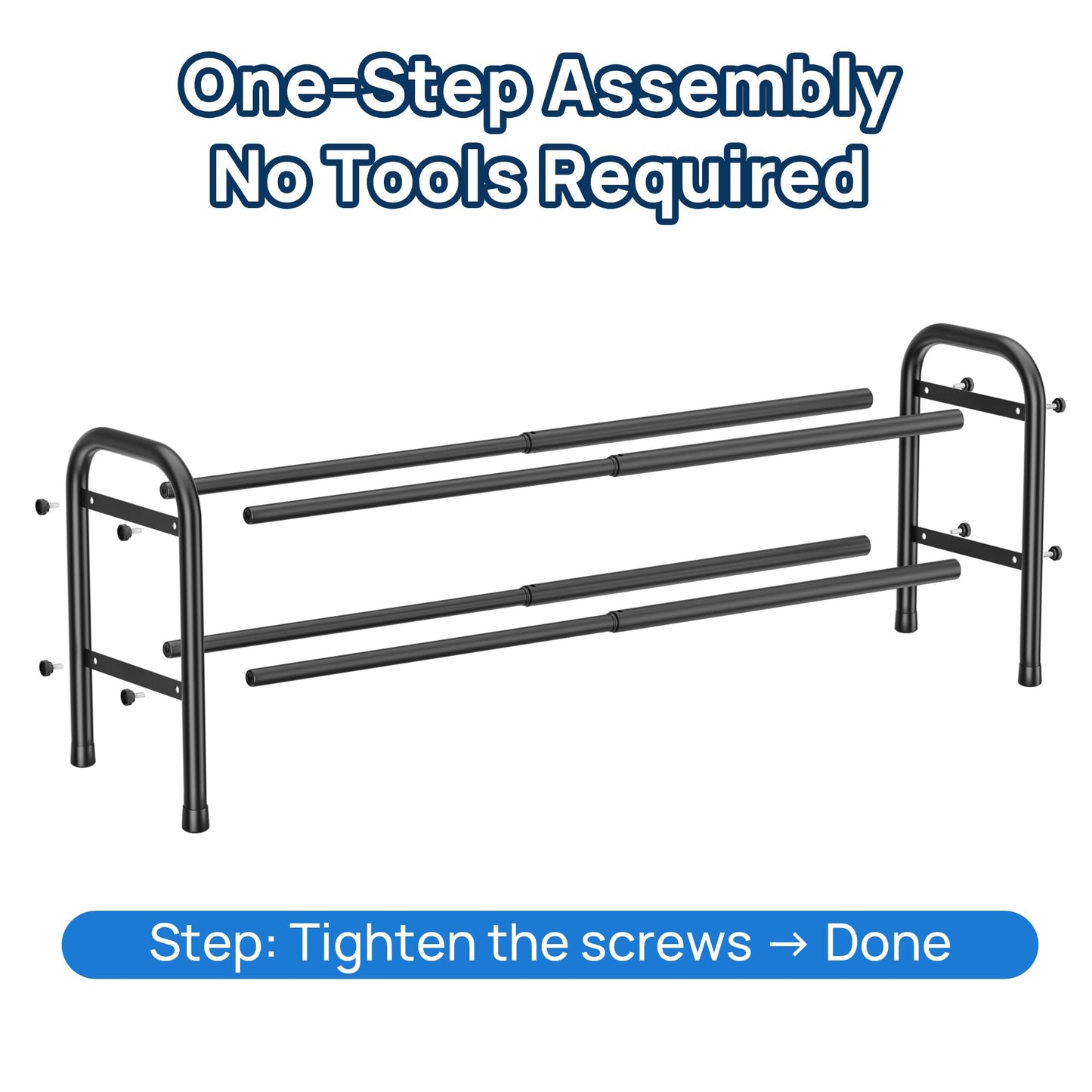 ENJOYBASICS Expandable Shoe Rack, 2 Tier Adjustable Shoe Storage Shelf