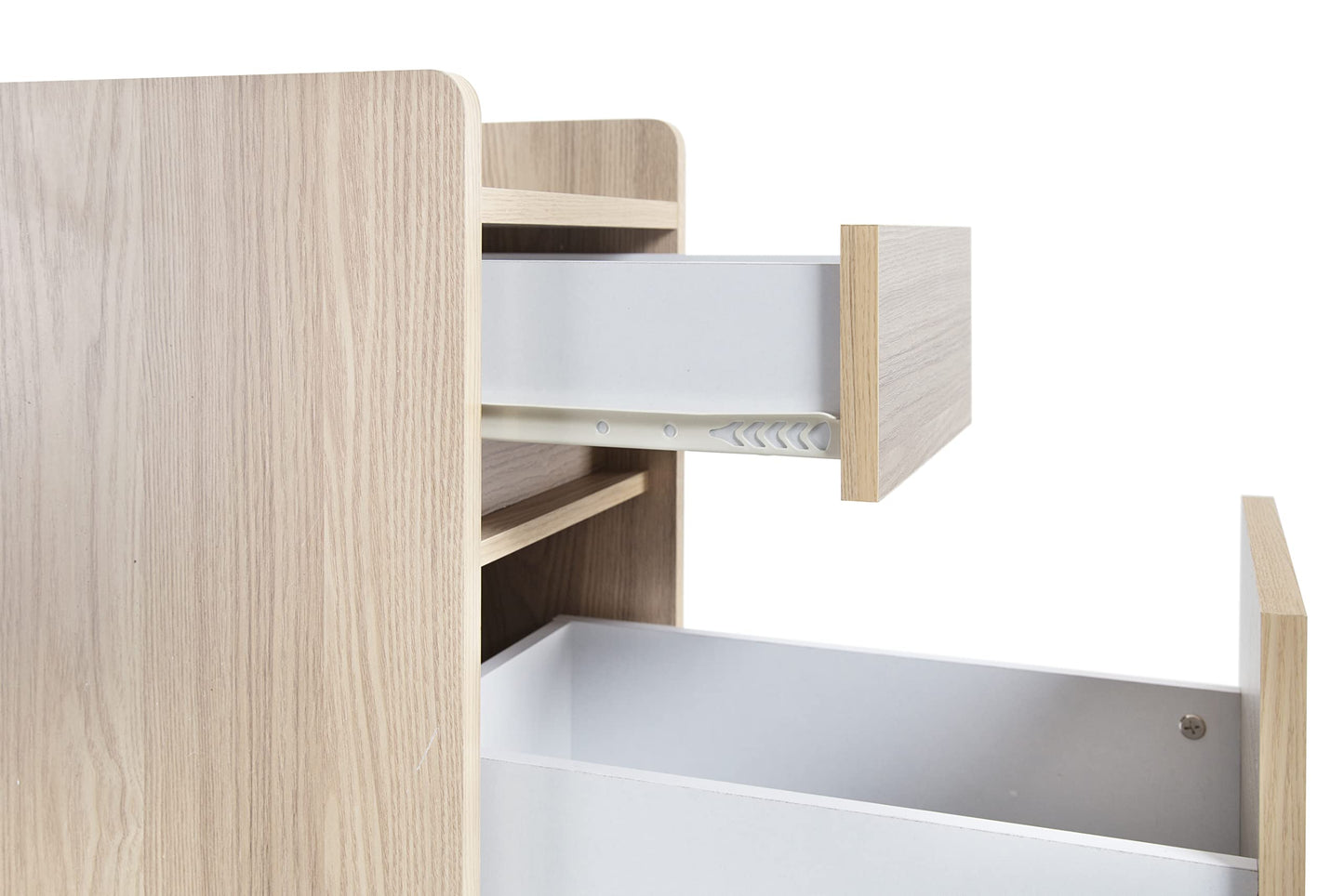 Iris Ohyama, Cabinet with Locking Wheels/Drawer Rolling Wood File/Desk with shelves and wheels/Desk Cabinet, Design & Modern, Office, Studyroom