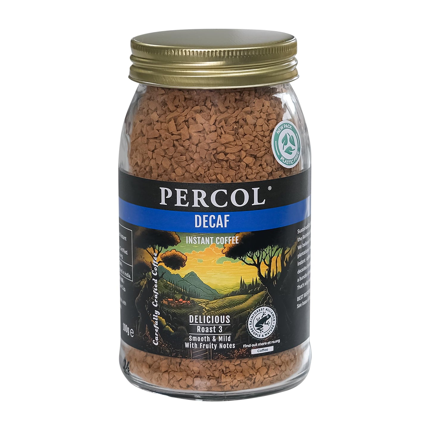 (3 PACK) - Percol - Decaf Colombian Instant Coffee | 100g | 3 PACK BUNDLE