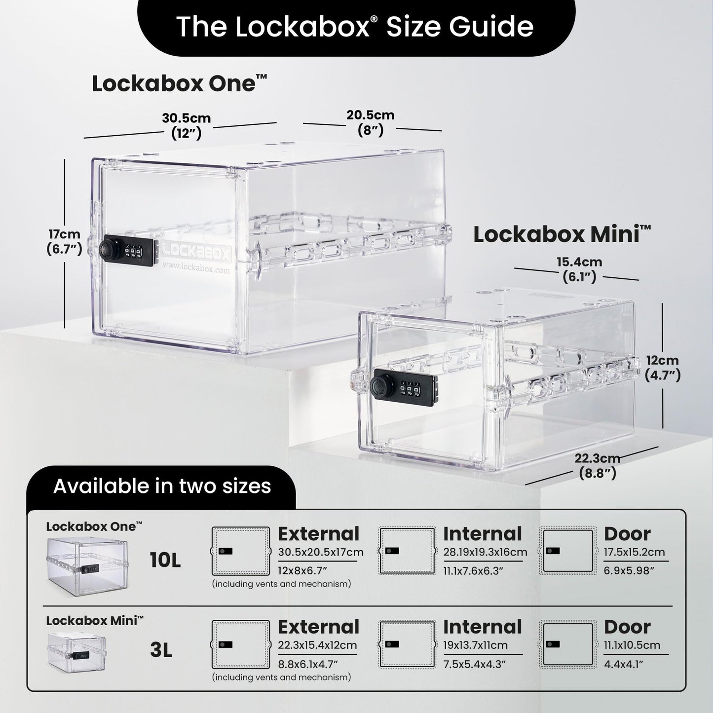 Lockabox One™ | Premium Lockable Medicine Box (10L) | Lightweight & Hygienic Medicine Lock Box | Made In Britain | External Size 31 x 21 x 17 cm