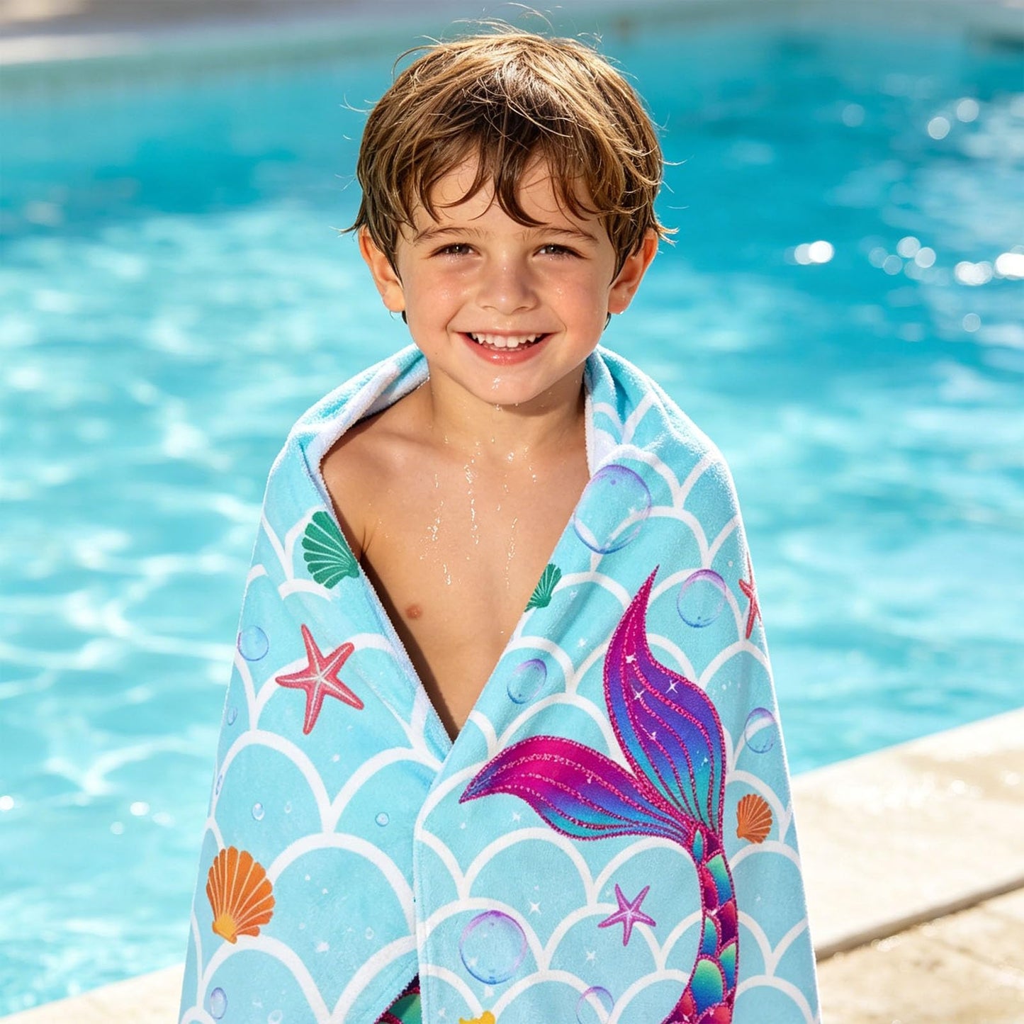 CocCCoon 1 Pcs Swimming Towels for Kids Microfibre Beach Towel Oversized Sand Resistant Towel Men Women Youth Children