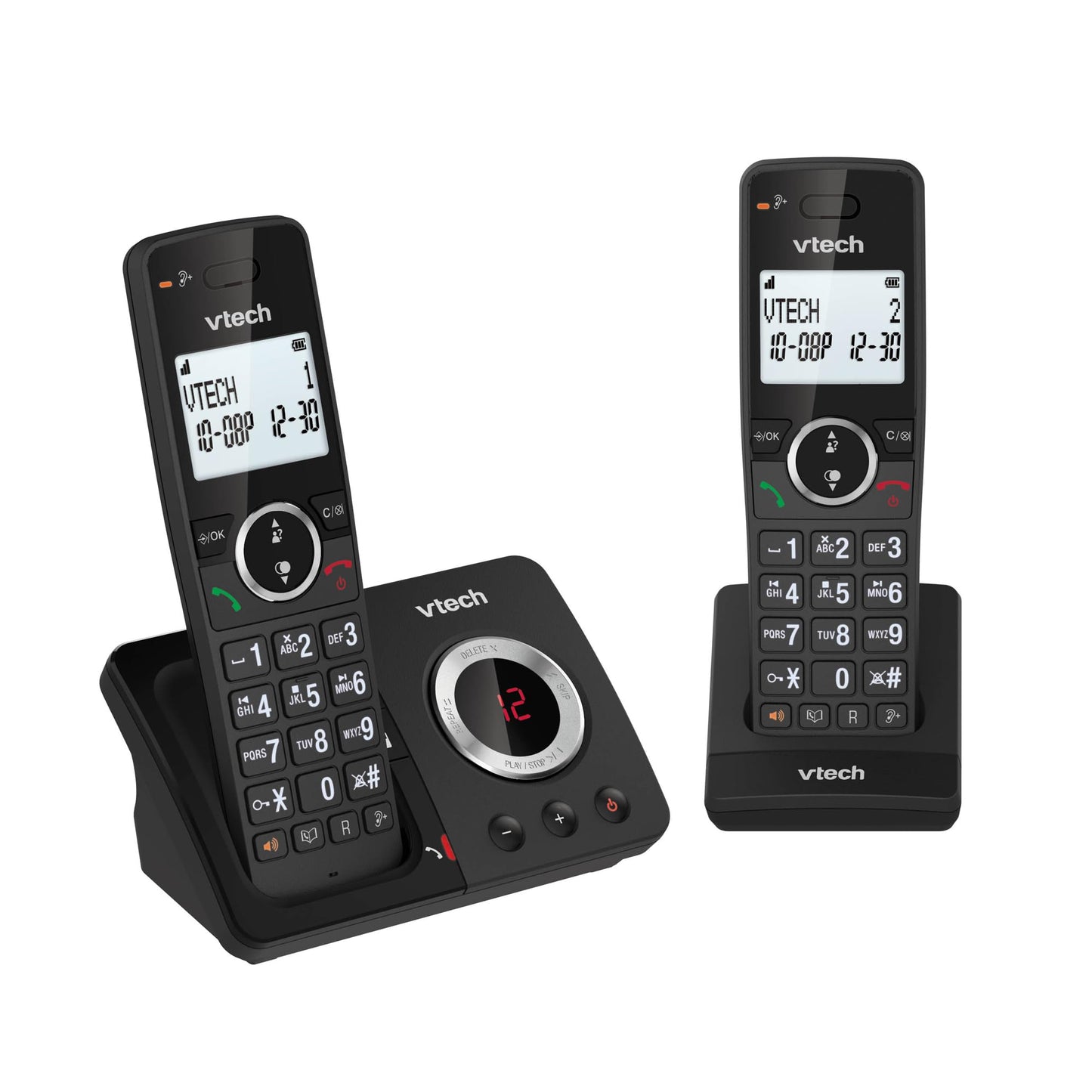 VTech ES2051 DECT Cordless Phone with Answering Machine,Call Block,Easy-to-Read Backlit Display,Landline Phone with 18 Hours Talk-time,Volume