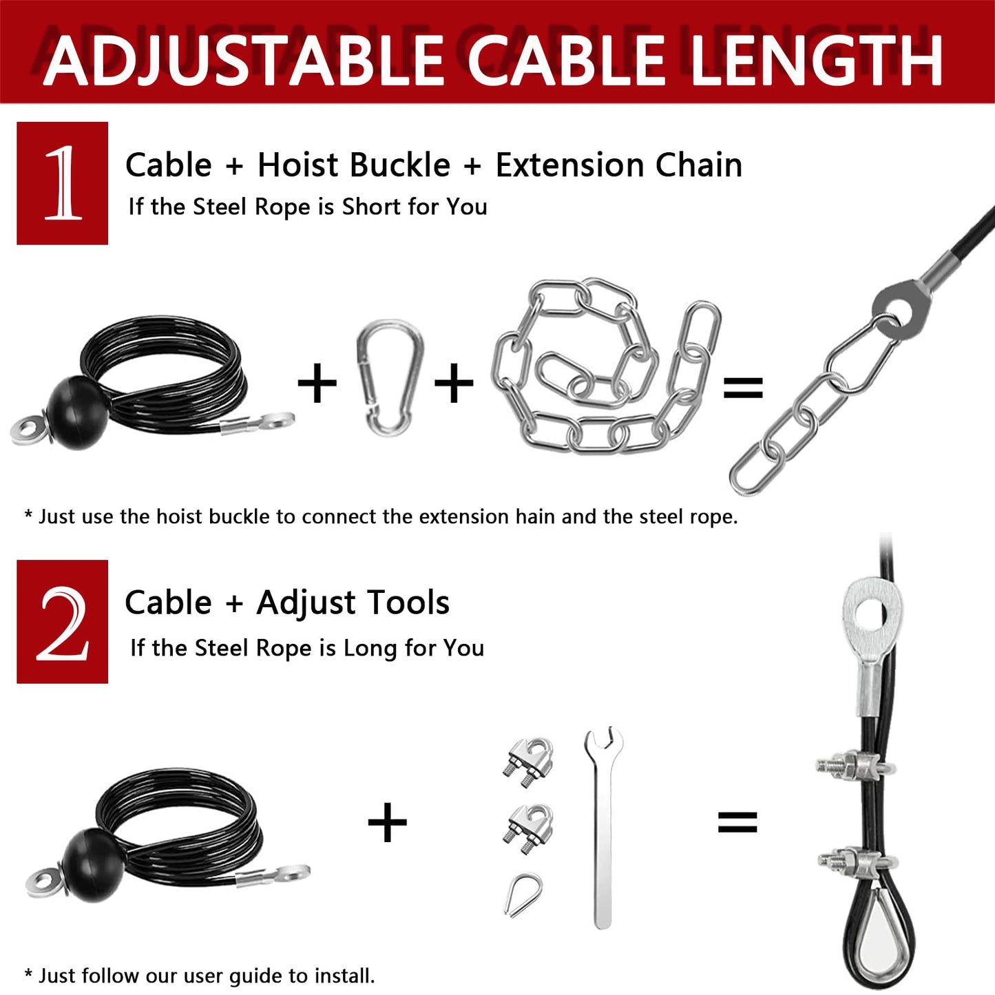 Favuit Cable Pulley System Home Gym, Upgraded Weight Cable Pulley System Gym DIY LAT Pull Down Home Gym Fitness Cable Machine Attachment for Gym LAT
