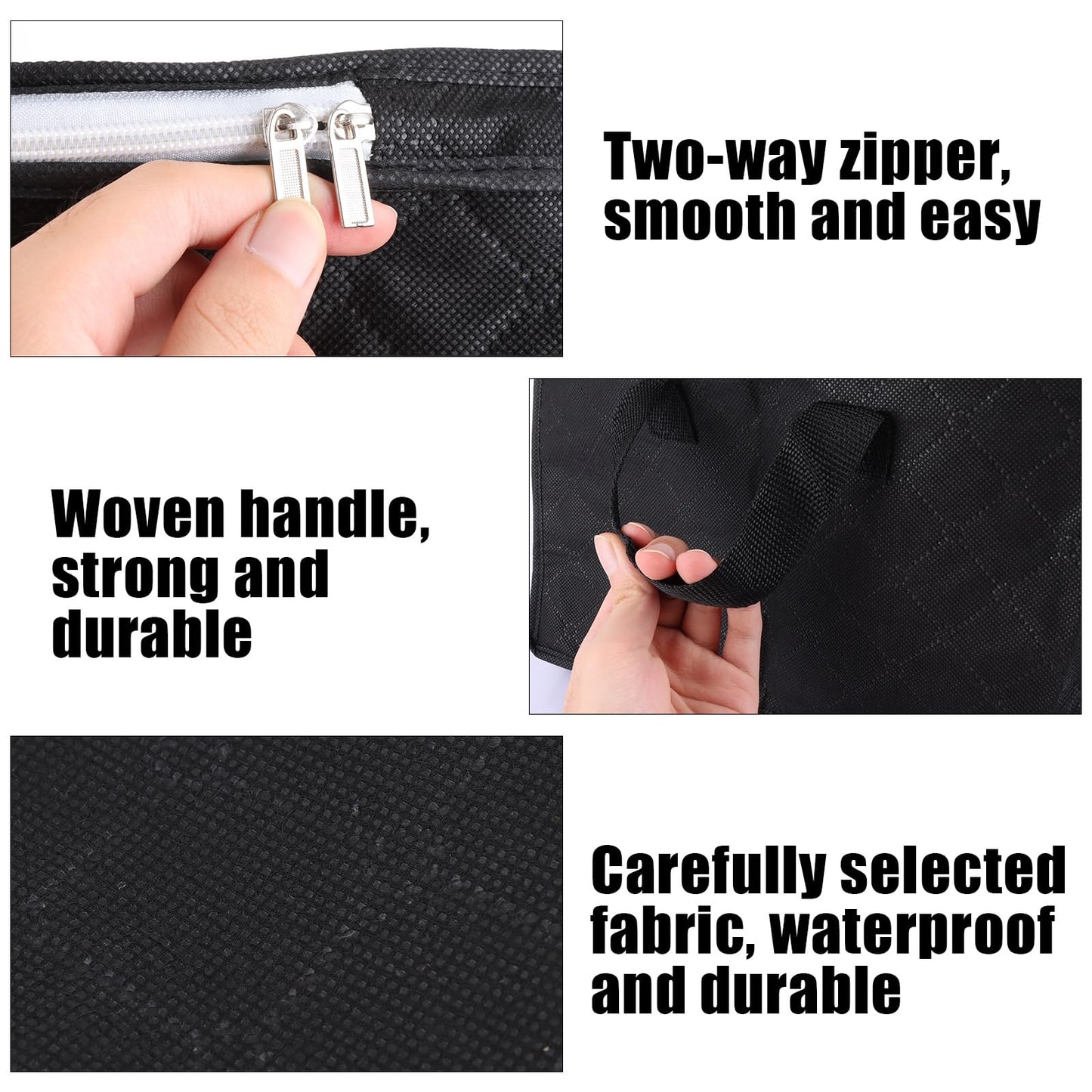 ASelected 90L Clothes Storage Bag, Large Clothes Storage Bag With Zips,Clear Window For Clothing Bedding Sweaters T-Shirts Blankets 3